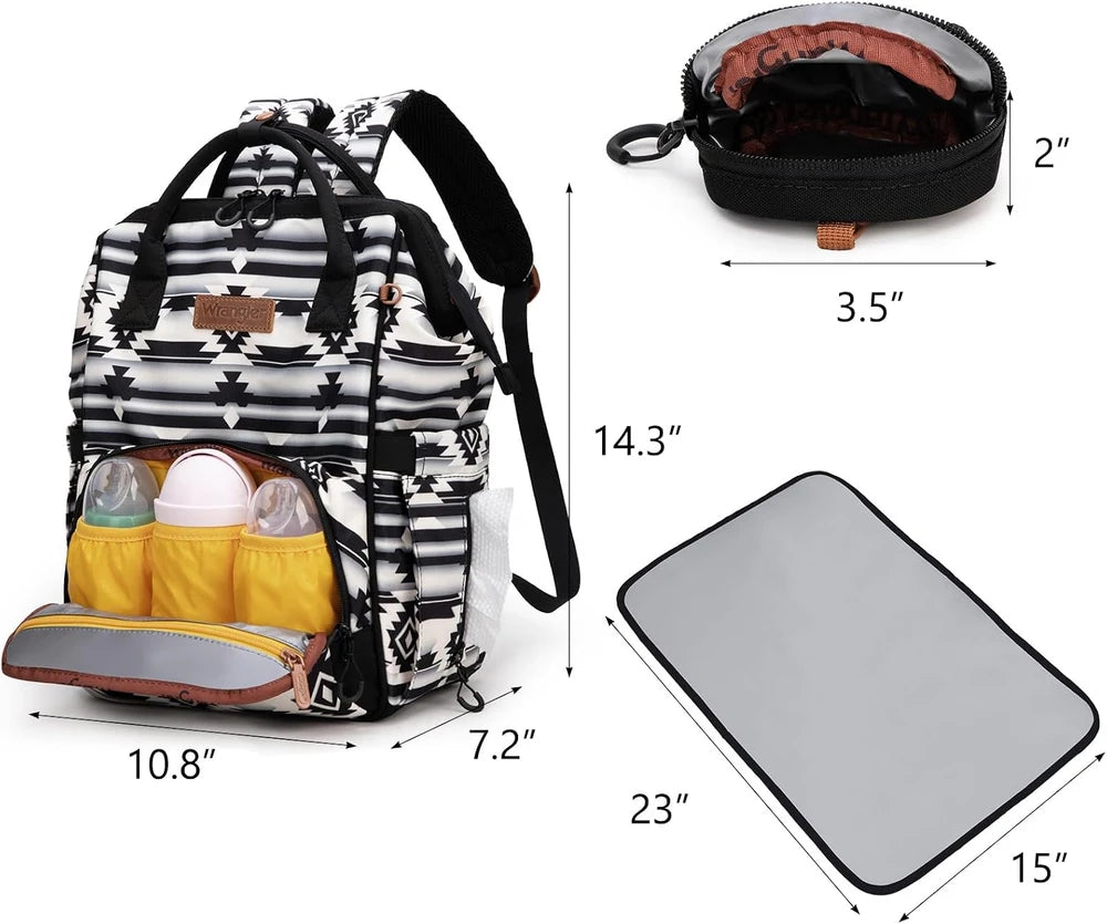 Wrangler Aztec Diaper Bag Backpack