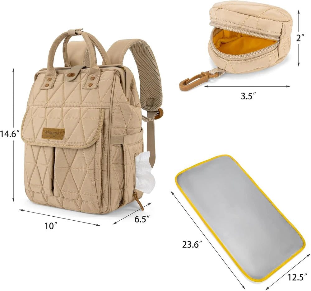 Quilted Wrangler Diaper Backpack