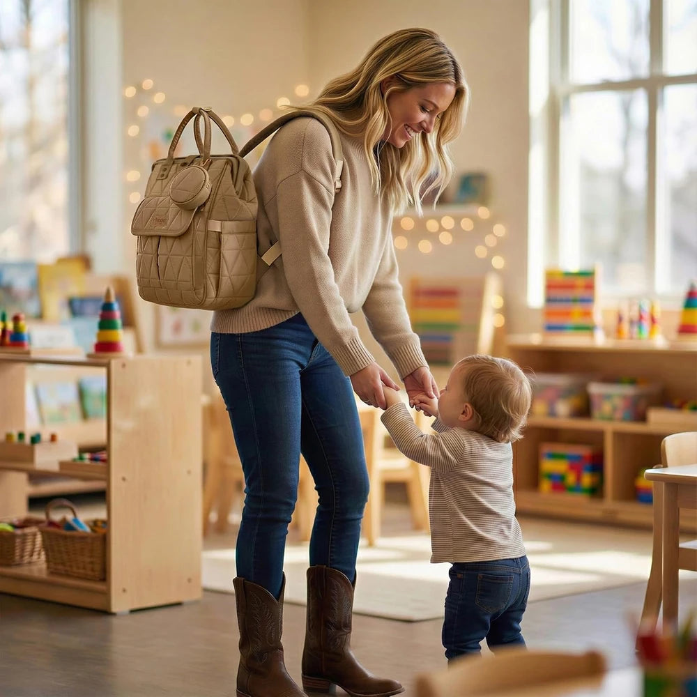 Quilted Wrangler Diaper Backpack